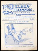 Chelsea v Newcastle United programme 6th March 1915, F.A.