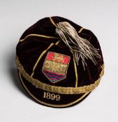 Sammy Morfitt Hull Kingtson Rovers club cap 1899, crested and dated,