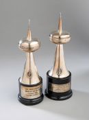 A pair of Lester Piggott racing awards: The Sportsman's Award of the Month for October 1969 and