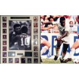 A Pele signed large framed "The World's Greatest Sportsmen" montage,