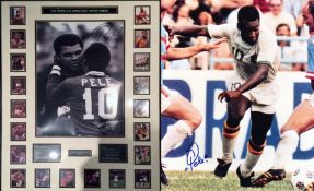 A Pele signed large framed "The World's Greatest Sportsmen" montage,