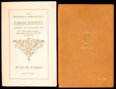 Fine Football Association Golden Jubilee (1863-1913) Banquet dinner menu, held at the King's Hall,