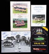 Signed Tottenham Hotspur Memorabilia, including a multi signed John White Memorial programme,