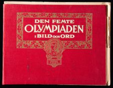 Stockholm 1912 Olympic Games bound volume of illustrated brochures, DEN FEMTE,