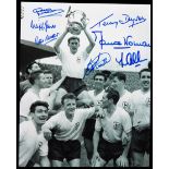 Signed Tottenham Hotspur 1961 F.A. Cup Final photograph, 10 by 8in.