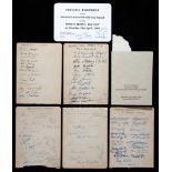 Signed album pages circa 1949-1951, two page signed by the 1949 Scottish FA Touring team of Canada,