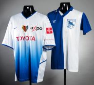 Two Swiss football club jerseys, A Scott Chipperfield white & blue FC Basel No.