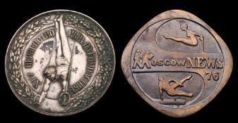 Two Soviet medals for gymnastics championships,