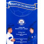 A FIFA 1904-2004 centenary match poster double-signed by Zinedine Zidane and Ronaldo [Luis Nazario