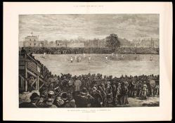 Two Illustrated London News supplement prints featuring the Australian cricket team in England in