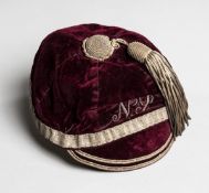 Sammy Morfitt red North v South international rugby trial cap, inscribed N S,