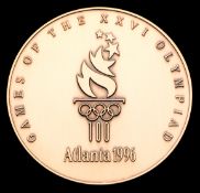 Atlanta 1996 Olympic Games participant's medal, bronze, 60mm.
