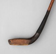 Tom Morris of St Andrews long-nosed putter circa 1895, beech head, original hickory shaft,