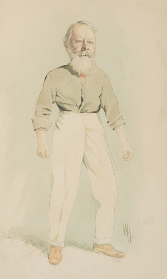 Vanity Fair print of Lord Kinnaird first President of the Football Association, titled "Soccer",