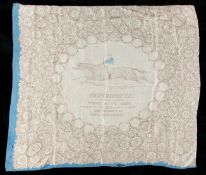 Ladies silk scarf commemorating the victory of the Italian filly Signorinetta in the 1908 Derby,