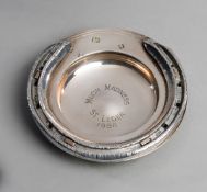 Racing plate worn by Moon Madness when winning the 1986 St Leger,