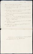 Manuscript setting forth the Rules of the Stewartry Coursing Club dated 10th November 1824,