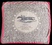 A ladies silk scarf commemorating the victory of Mr Morriss's Manna in the 1925 Derby