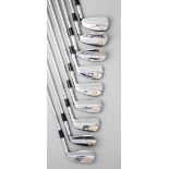An autographed set of irons commemorating the 1997 Ryder Cup at Valderrama,