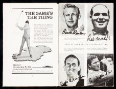 Multi-signed 1966 Carling World Golf Championship official souvenir hardback programme,