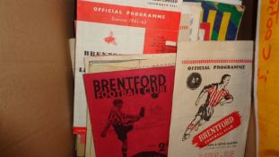 38 Brentford programmes mostly late 1940s, sold together with a qty.