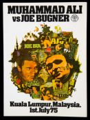 Muhammad Ali v Joe Bugner programme for the World Heavyweight Championship fight in Kuala Lumpa 1st