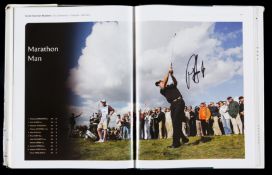 Multi-signed European Tour Golf Yearbook 2005, contains 154 signatures, Faldo, Garrido, Romero, Roe,