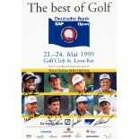 Signed 1999 Players' Championship of Europe golf tournament poster,