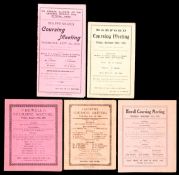 Hare coursing programmes, Hanbury 15th November 1900, Hewell 27th January & November 1911,