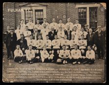 Original Fulham Football Club photograph season 1907-08, by Albert Wilkes, West Bromwich, 8 by 10in,