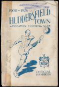 Huddersfield Town Official Handbook 1908-1926, over 100 pages,