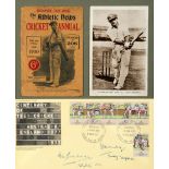 A 1977 Centenary of Test Cricket postal cover signed by the former Australia & England captains Don