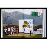 Multi-signed European Tour Golf Yearbook 2008, contains 220 signatures, Rose, Casey, Norman, Goosen,