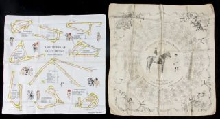 Two gentlemen's racing handkerchiefs,