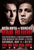 A signed fight Poster for De La Hoya v Vargas,