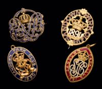 Two groups of Sandown Park badges for the years 1890 & 1891, i) 1890: a gentleman's badge,