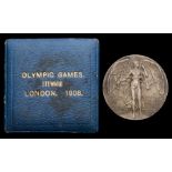 London 1908 London Olympic Games steward's participation medal, the silver version (60gr.