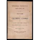 Scarce St Louis 1904 Olympic Games programme, containing details & schedule of all events,