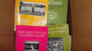 50 All England Club Wimbledon Championship annual programmes dating from 1947 until 2015,