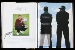 Multi-signed European Tour Golf books for 1999, 2000 & 2001,