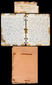 Signed manuscript letter from Muhammad Ali 18th August 1968, two-pages of lined paper in blue ink,