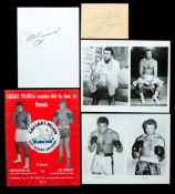 Muhammad Ali & Joe Bugner autographs, superb period Ali signature on a white sheet of paper,