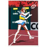 After Warwick Nelson (contemporary) TEEN TENNIS an artist's proof on card for a colour poster