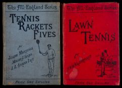 Two racket sports titles from The All-England Series, Tennis, Rackets, Fives by Julian Marshall,