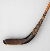 Tom Dunn of Wimbledon long-nosed short spoon circa 1880, beech head, hickory shaft,