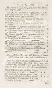 Racing Calendar for 1780 including the first running of The Derby won by Sir Charles Bunbury's