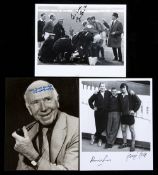 Manchester United photographs signed by Matt Busby, George Best, Denis Law & Bobby Charlton,