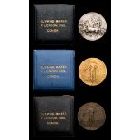 A trio of London 1908 London Olympic Games donor's participation medal,