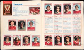A fully-complete Panini Football '78 sticker album bearing 230 autographs,