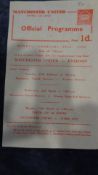 Manchester United v Everton programme 22nd February 1960,